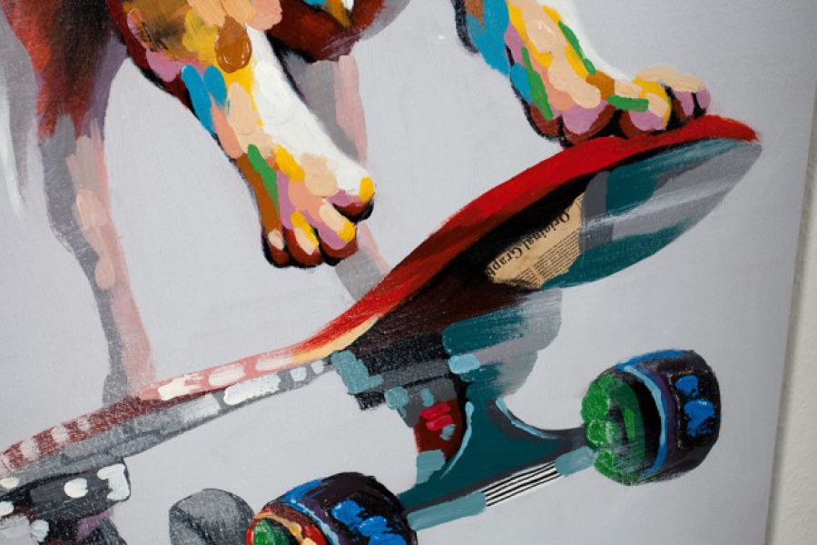 Obraz olejny Pop Art Skater Dude 80 x 120  - Kare Design